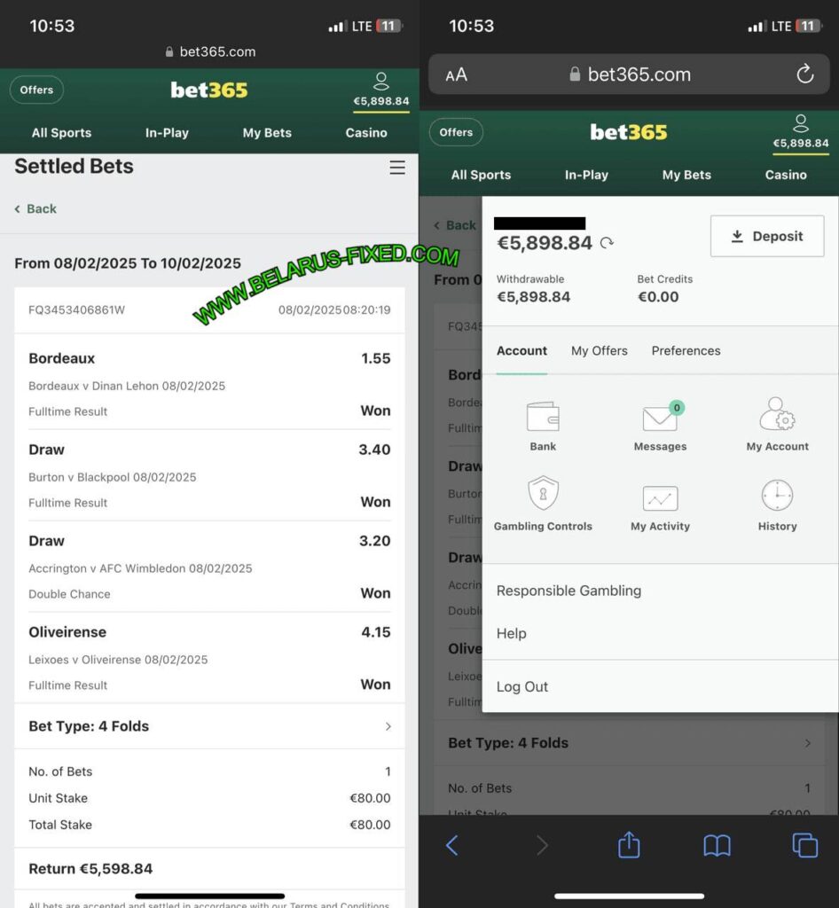 SURE FIXED BETTING TIPS 1X2 ON BET365