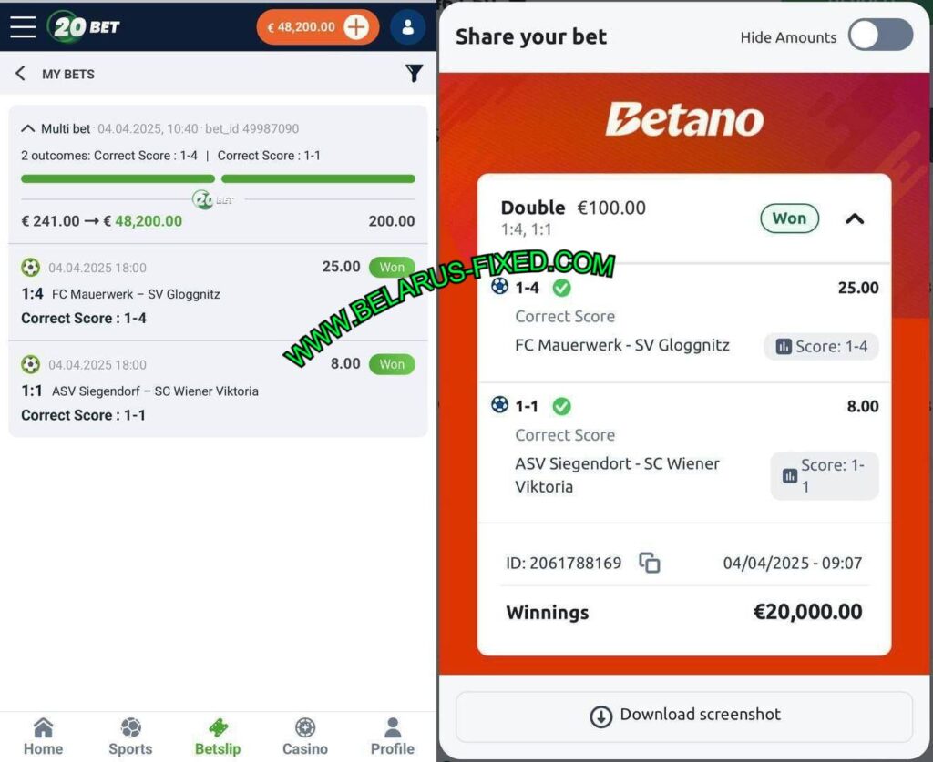 BETANO FIXED MATCHES CORRECT SCORE