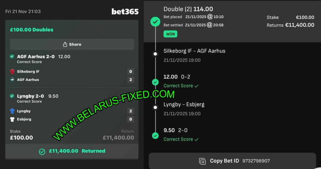 BET365 FIXED MATCHES