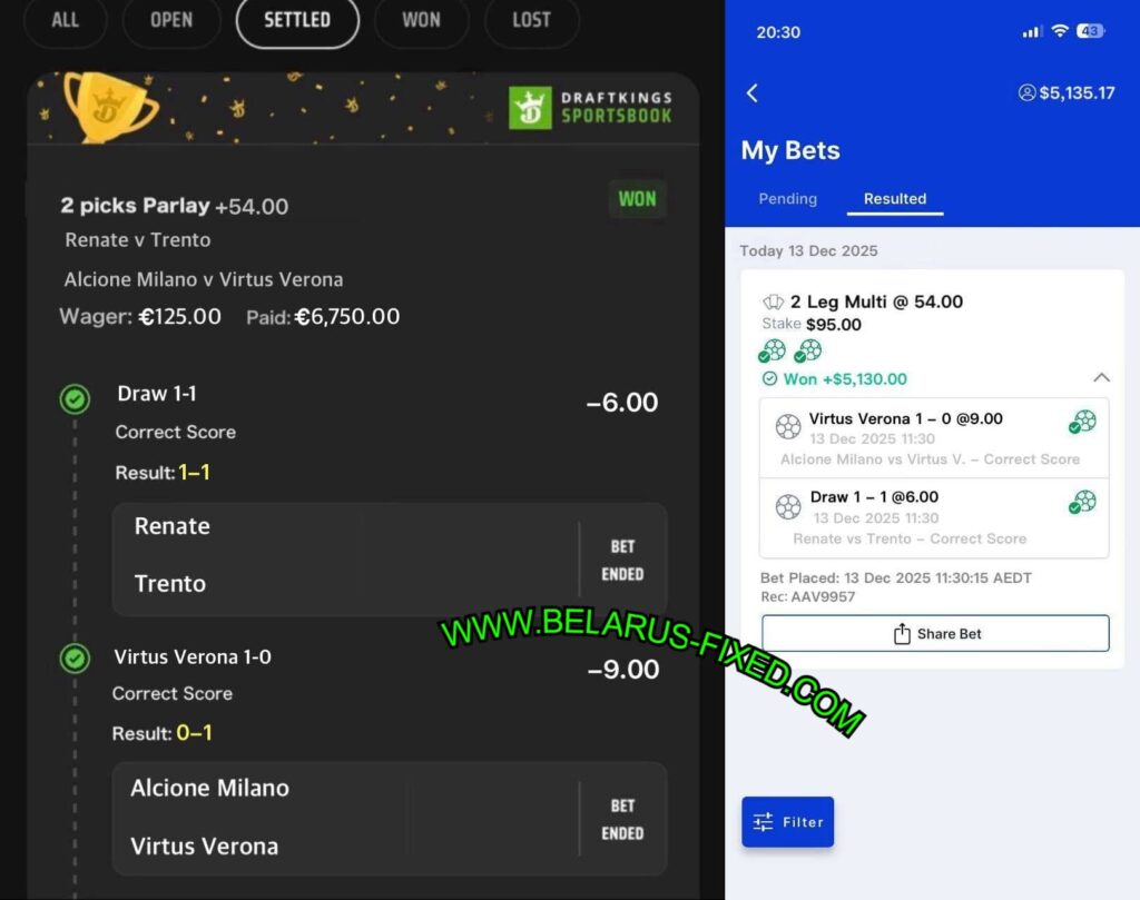 DRAFTKINGS FIXED MATCHES TIPS