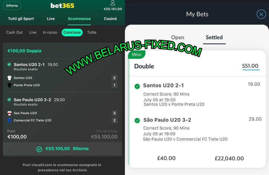 BET AT HOME CORRECT SCORE FIXED MATCHES