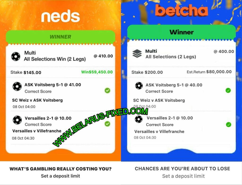 Betcha Fixed Matches Tips