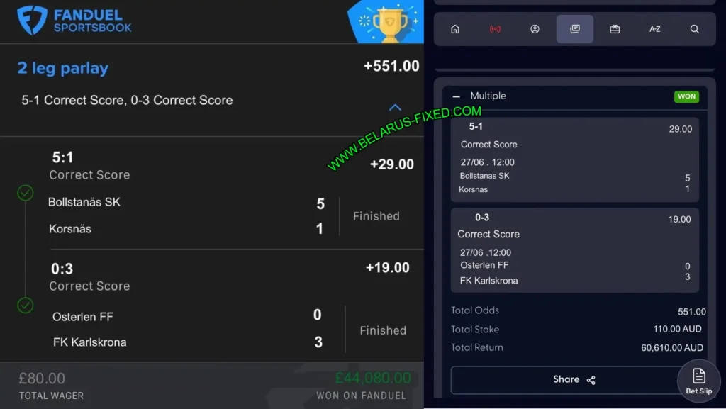 FANDUEL CORRECT SCORE FIXED MATCHES FANDUEL CORRECT SCORE FIXED MATCHES