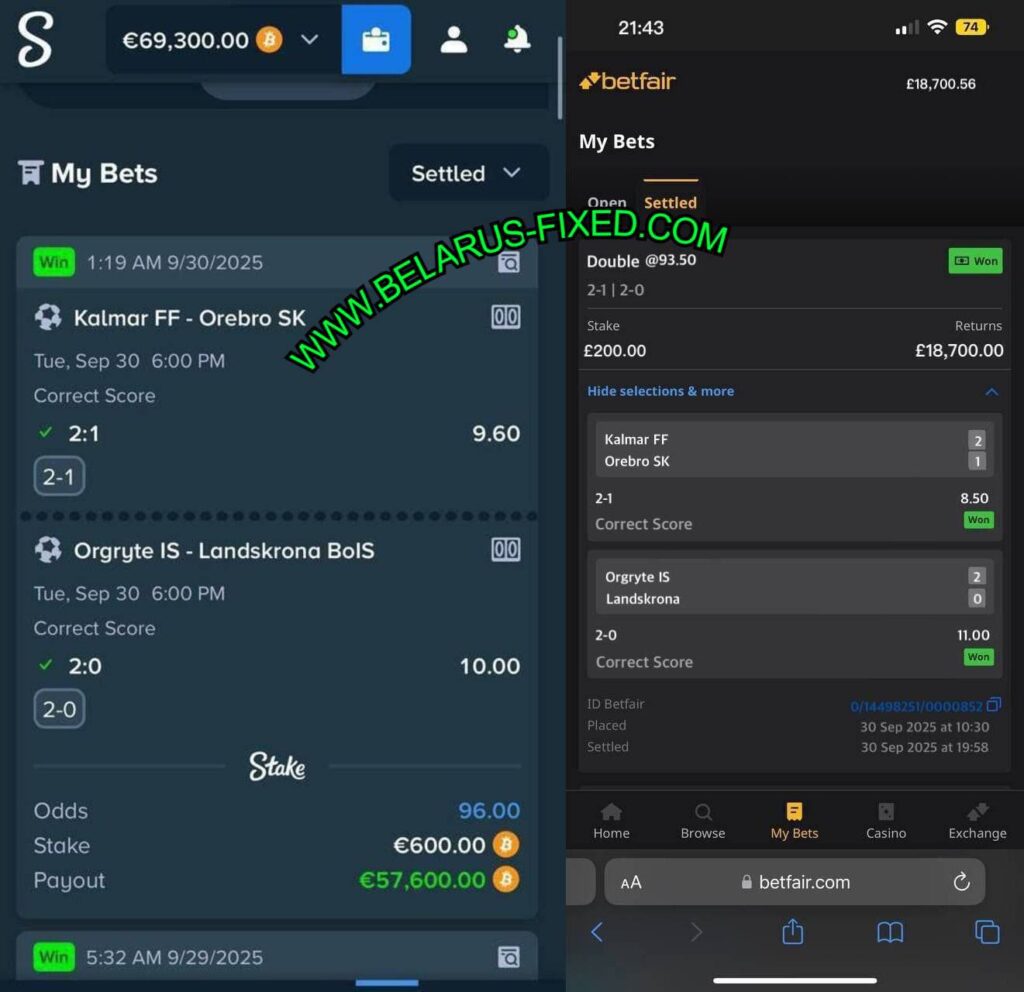 STAKE CORRECT SCORE FIXED MATCHES