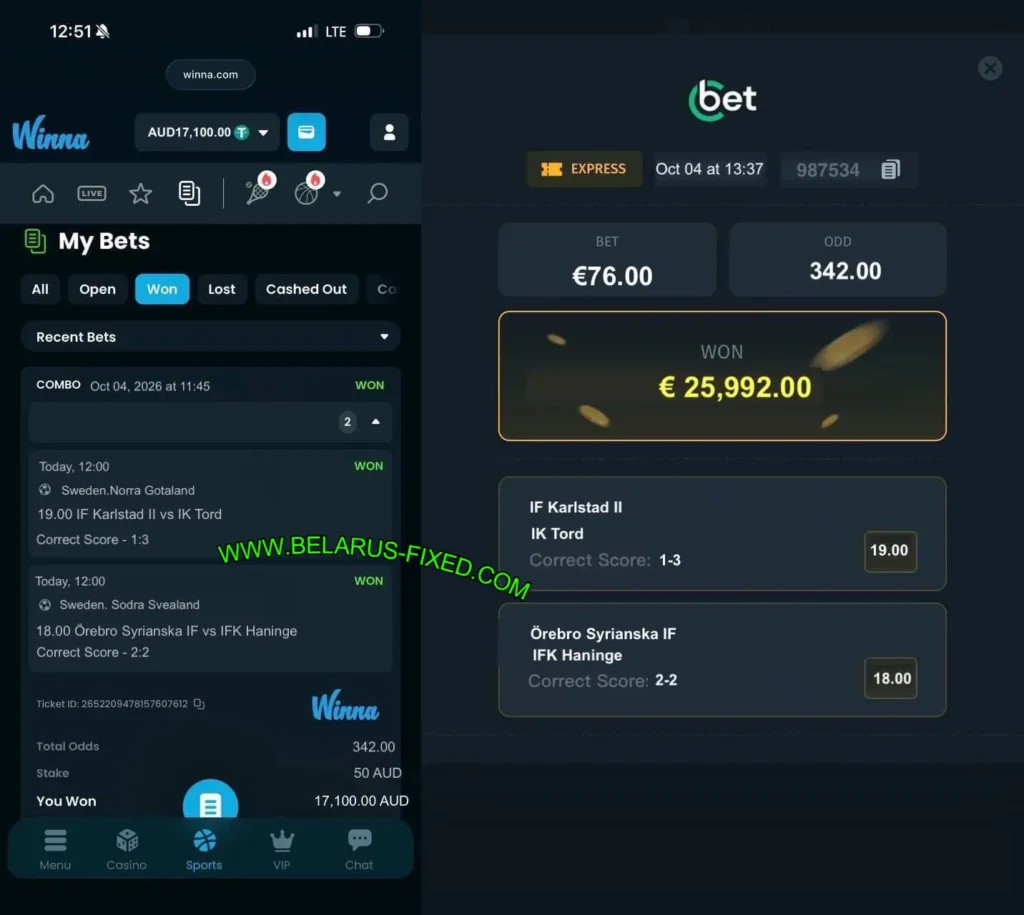 WINNA SAFE CORRECT SCORE BETS WINNA SAFE CORRECT SCORE BETS