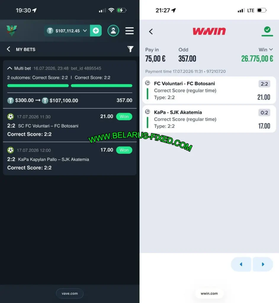 WWIN CORRECT SCORE BETTING MATCH WWIN CORRECT SCORE BETTING MATCH